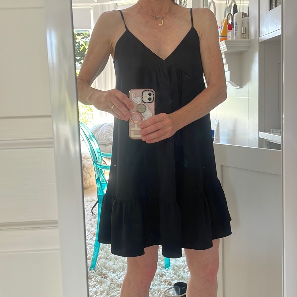 Hatch Collection Black Mini Sundress Maternity